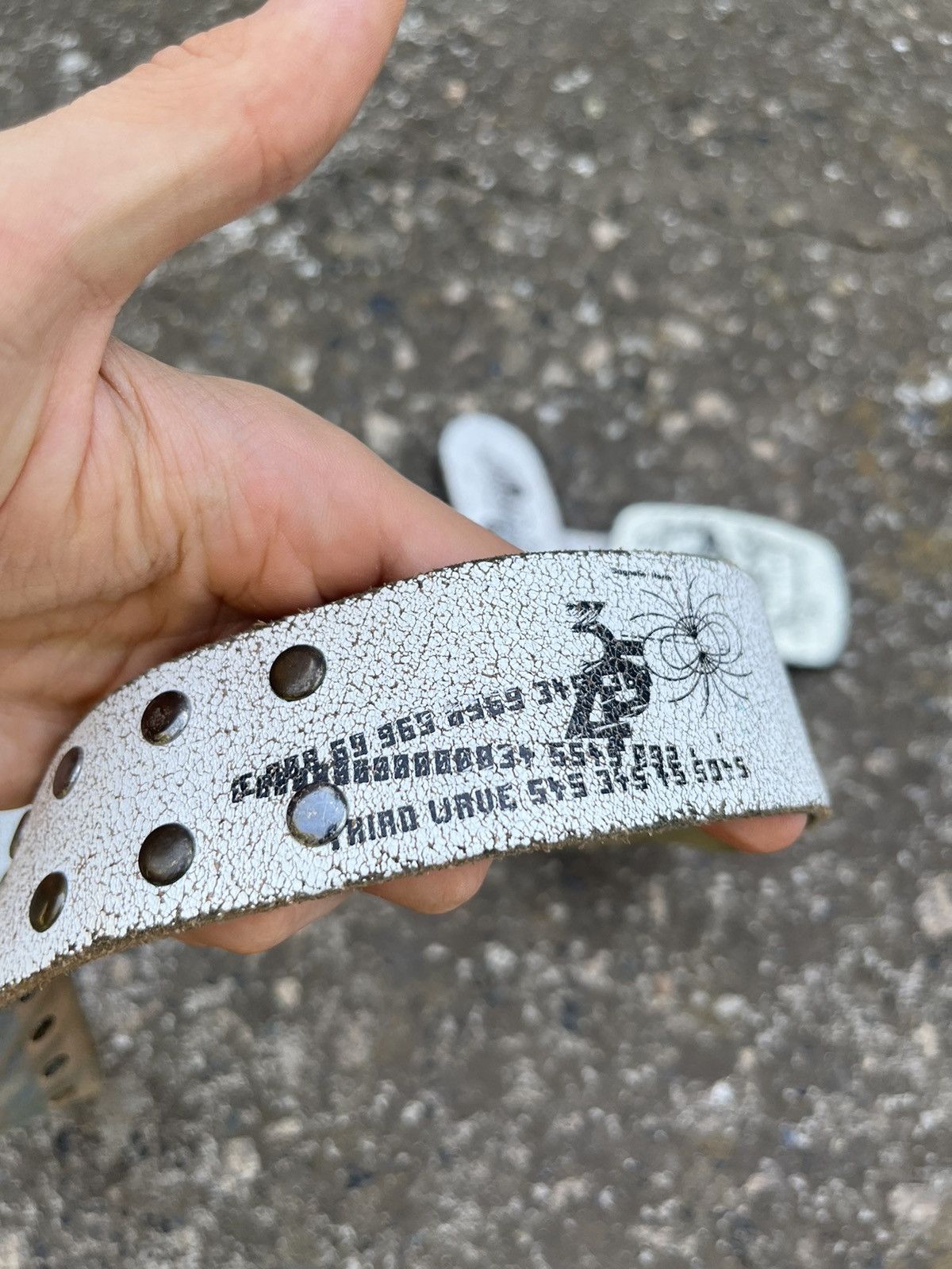 Other Vintage y2k Skull Belt Leather Metal Size ONE SIZE - 5 Thumbnail