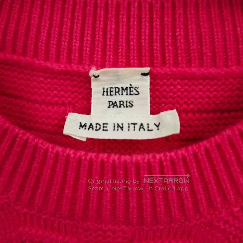 Hermes Hermes Pink Full Print Wool Knit Long Sleeve Size XXS / US 00 / IT 34 - 4 Thumbnail