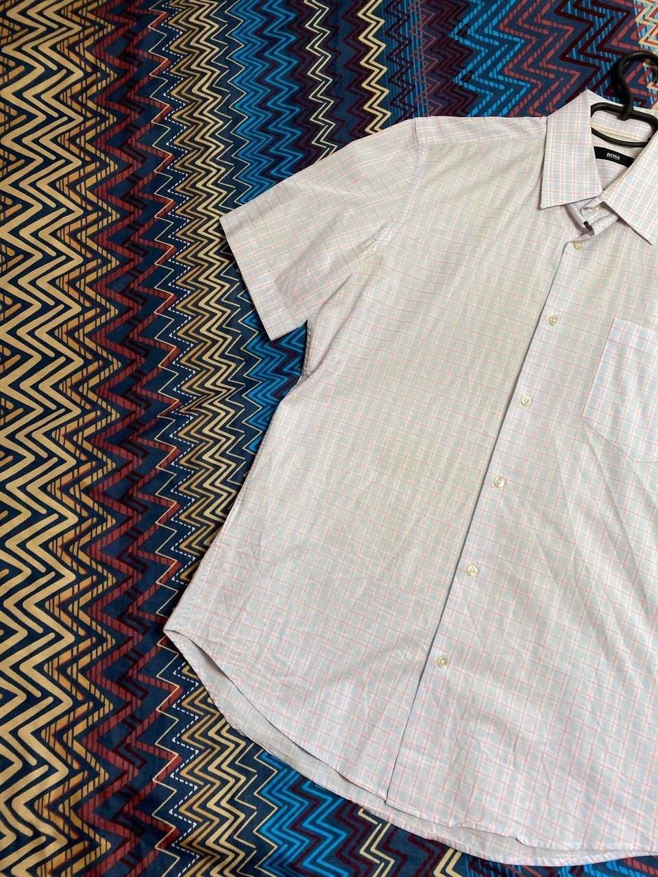 Hugo Boss Vintage Y2K shirt with short sleeves Hugo Boss streetwear Size US M / EU 48-50 / 2 - 7 Thumbnail