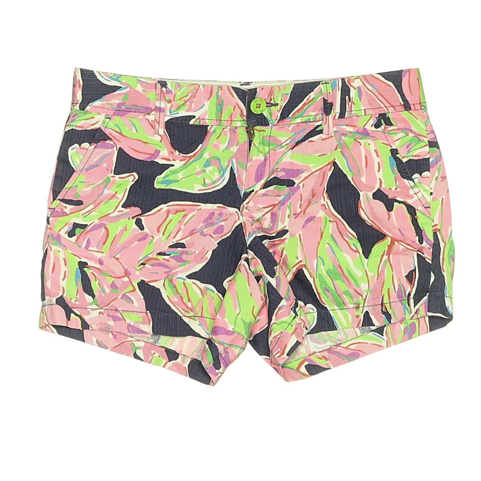 Other Lilly Pulitzer Size 8 Tropical Print Cotton Shorts Size 30" / US 8 / IT 44 - 1 Thumbnail