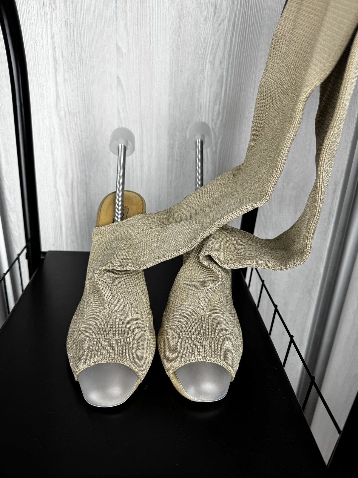 Yeezy YEEZY Season 2 Beige-Gold High Knit Boots Kanye West EUR 40 Size US 10 / IT 40 - 9 Thumbnail