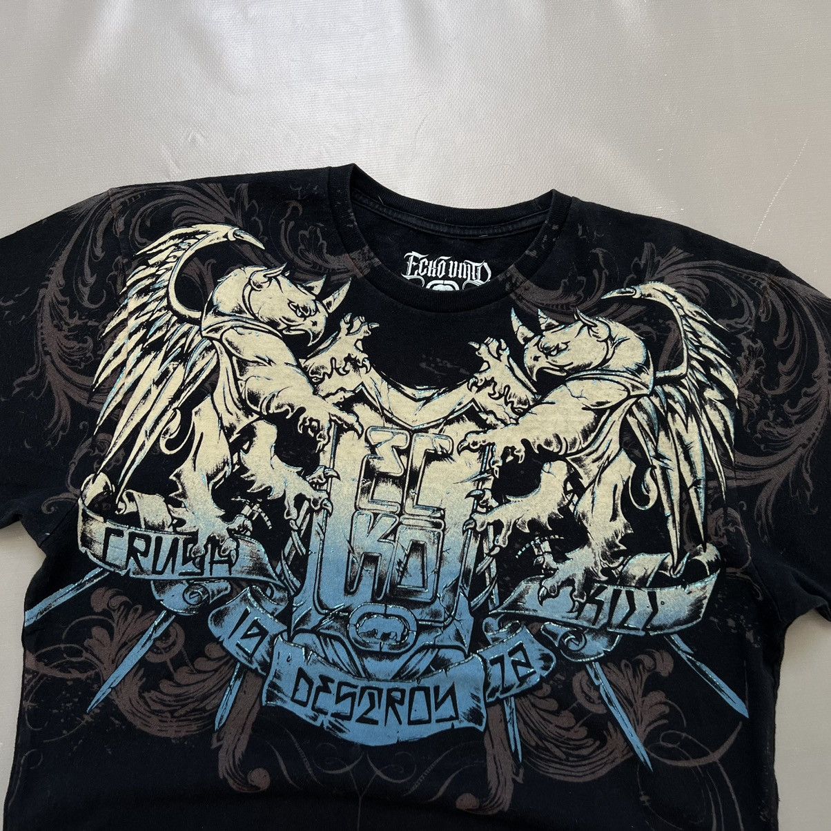 Affliction × Ecko Unltd. × Vintage Ecko Unltd x MMA Cyber Reversed Logo T Shirt Size L Size US L / EU 52-54 / 3 - 4 Thumbnail