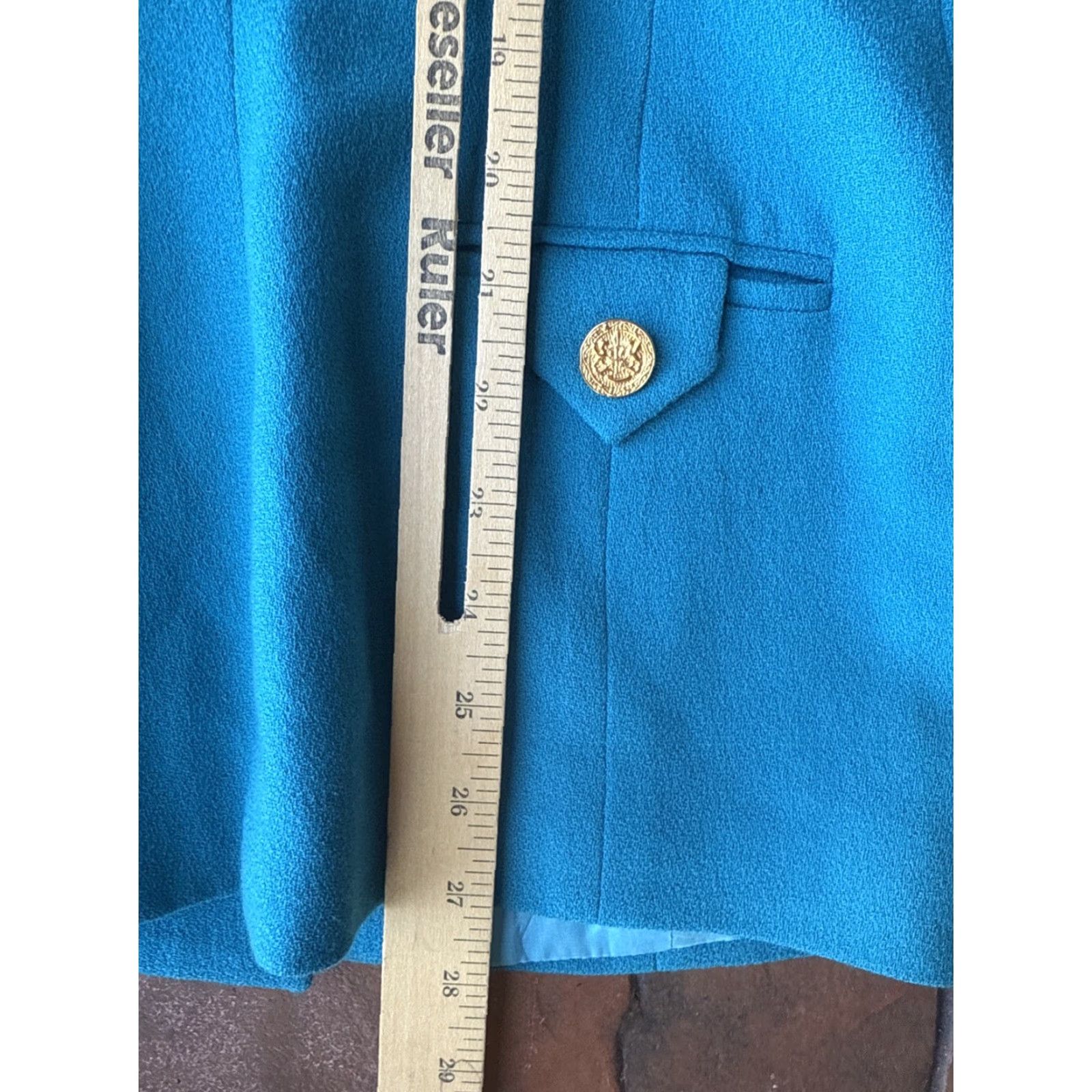 Vintage VINTAGE Cache Blazer Coat Jacket Women’s 4 Blue Preppy Single-Breasted Wool Button Long Sleeve Tweed Jacket Size S / US 4 / IT 40 - 6 Thumbnail