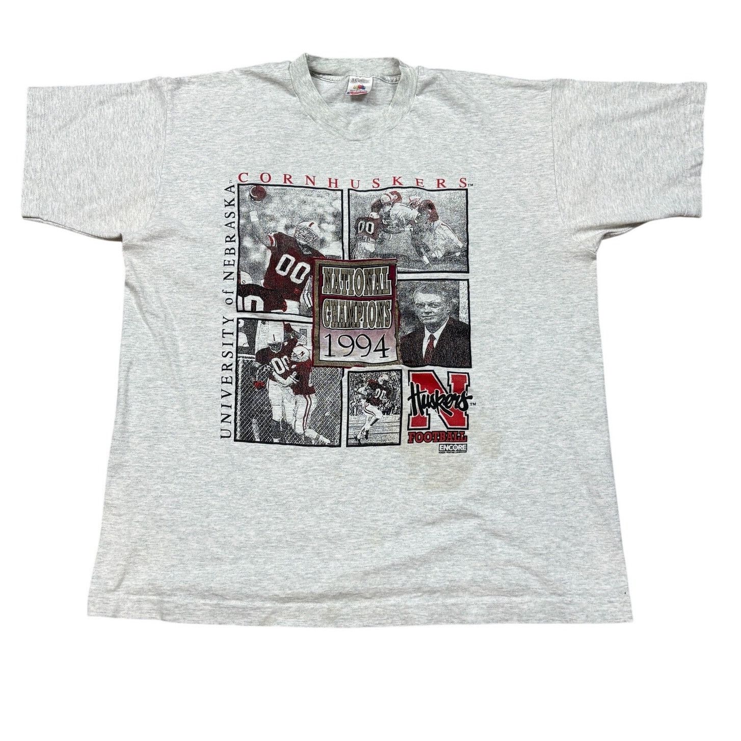 Fruit Of The Loom × Vintage VTG 94 University of Nebraska Cornhuskers Champions Shirt XL Size US XL / EU 56 / 4 - 1 Thumbnail