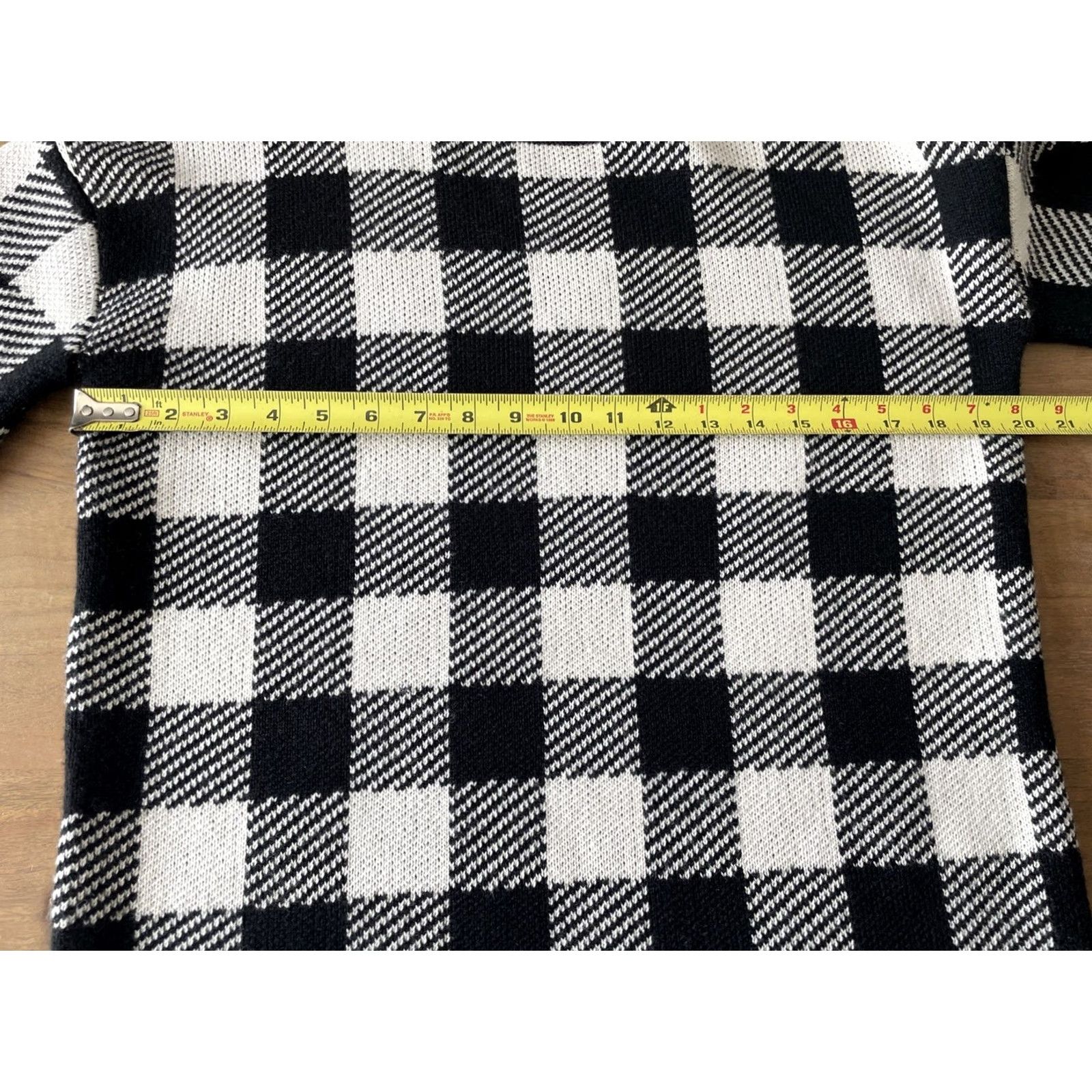 Vintage LPA Plaid Gingham Knit Mini Sweater Dress Womens Small Balloon Sleeve Size S / US 4 / IT 40 - 5 Thumbnail