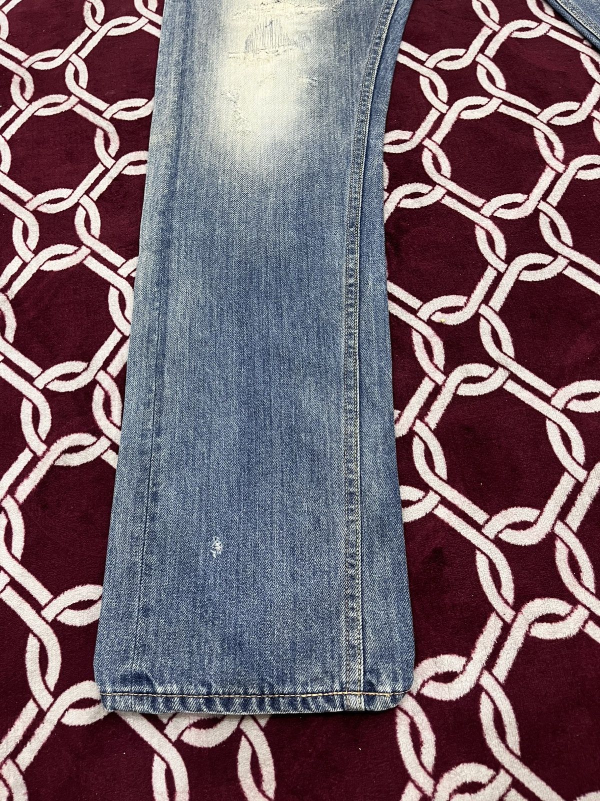 Japanese Brand Deluxe Clothing Distressed Reworked Half Selvedge Denim Size US 34 / EU 50 - 3 Thumbnail