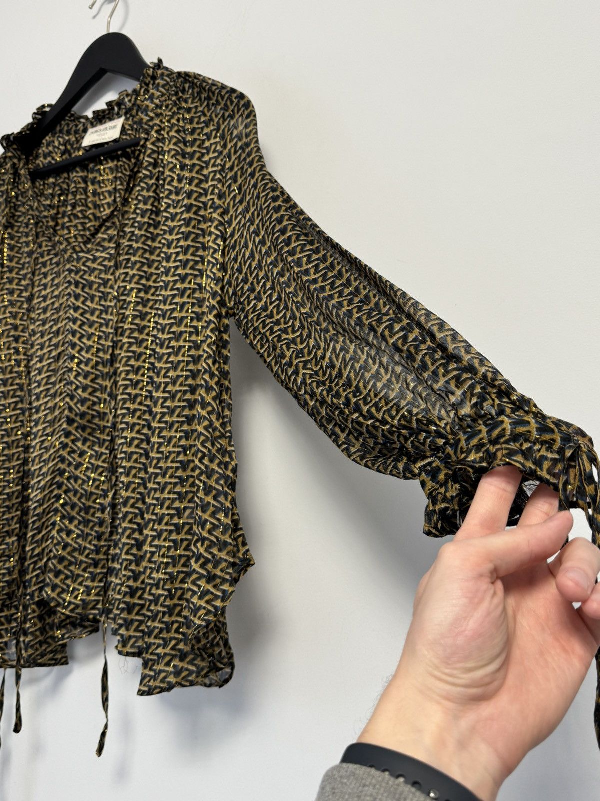 Zadig & Voltaire Zadig&Voltaire Tan Patterned Shirt Women’s Size XS / US 0-2 / IT 36-38 - 6 Thumbnail