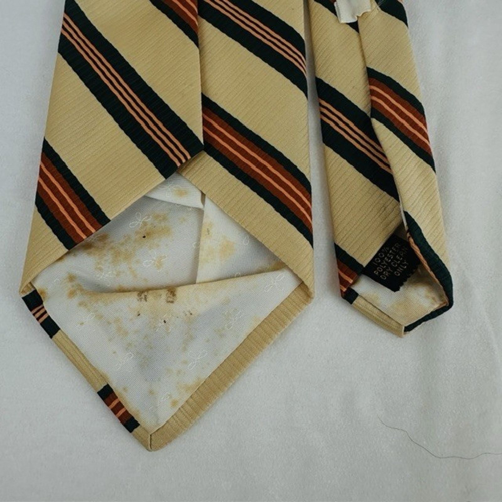 Other Johnny Carson Necktie Yellow w/Stripes 55" Grandpacore VTG Size ONE SIZE - 5 Thumbnail