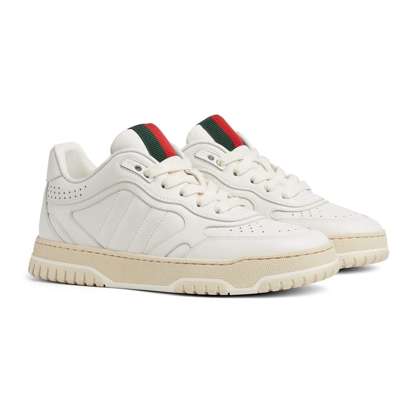 Gucci Gucci Re-Web Leather Sneakers Size US 5 / IT 35 - 2 Thumbnail