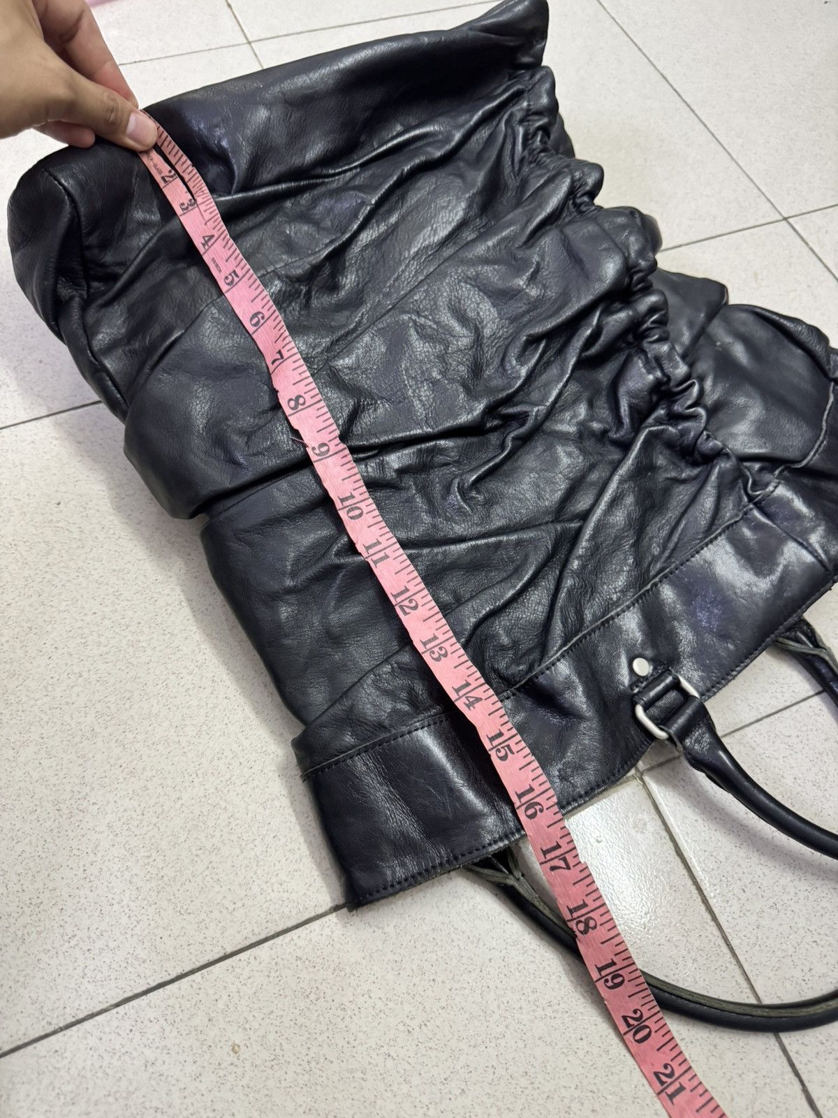 Junya Watanabe JUNYA WATANABLE ‘CRUMPLED LEATHER’ BLACK CALFSKIN TOTE BAG Size ONE SIZE - 4 Thumbnail