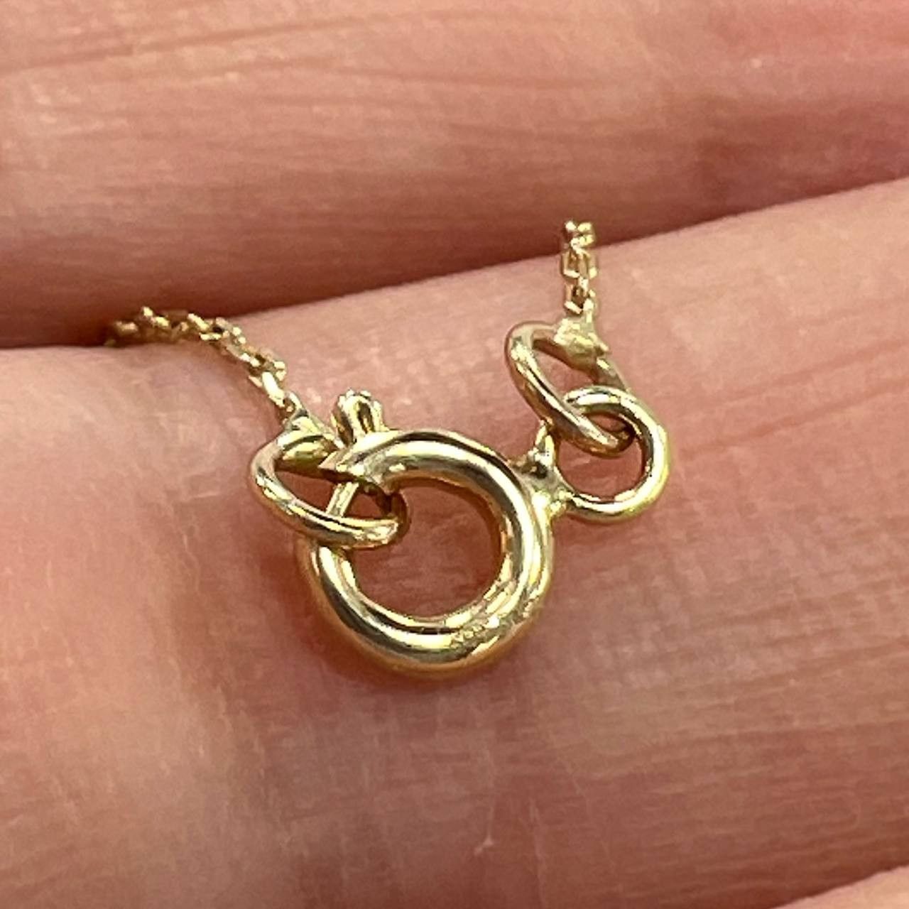Other New 14K Solid Gold Necklace Italy Oval Link Pendant 1.4g Size ONE SIZE - 5 Thumbnail