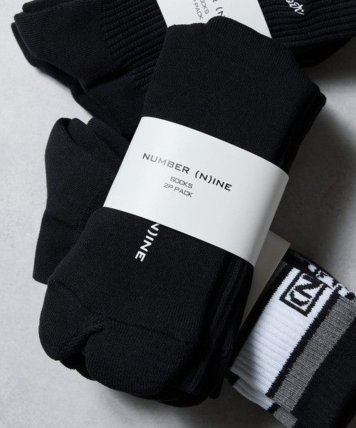 Number (N)ine Number nine PLAIN 2 PACK RIB TABI SOCKS Size ONE SIZE - 2 Thumbnail