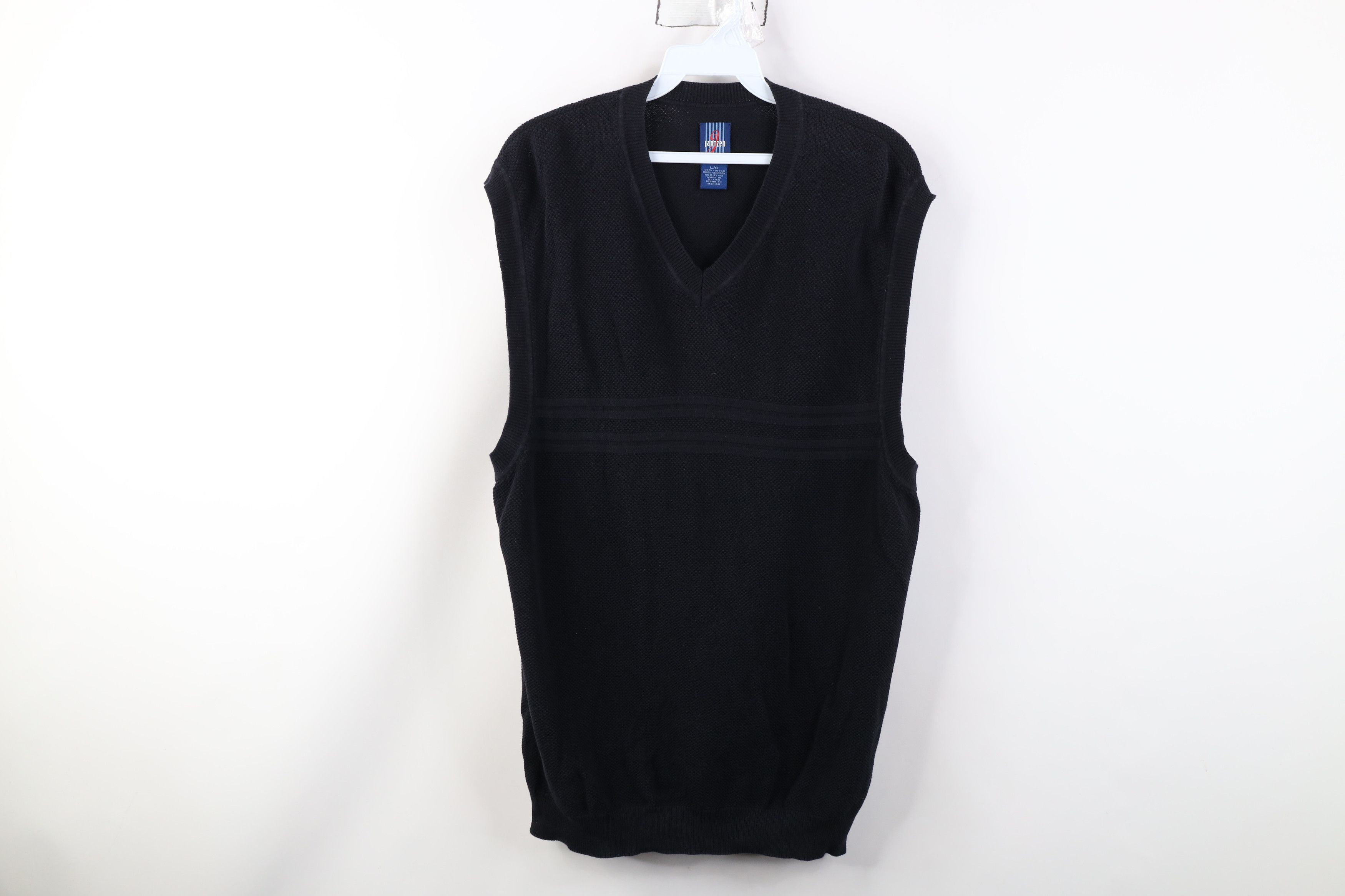 Vintage Vintage 90s Streetwear Thermal Waffle Knit Sweater Vest Size US L / EU 52-54 / 3 - 1 Thumbnail