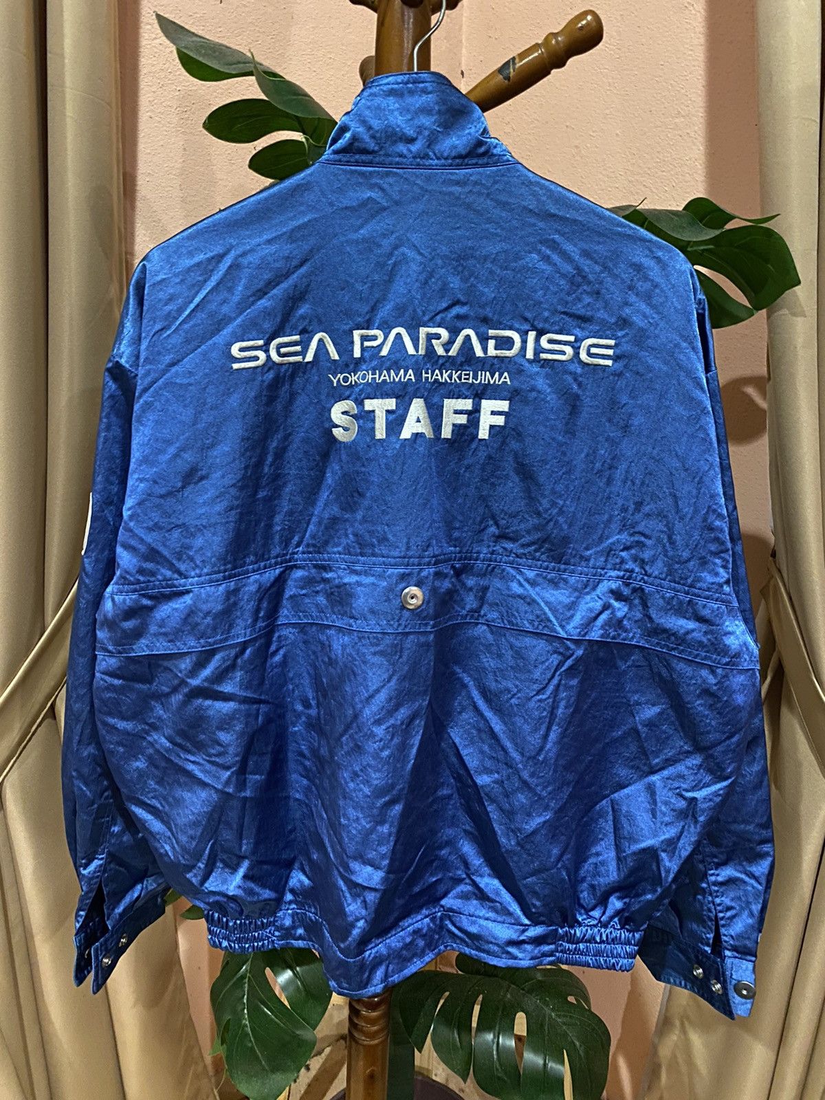 Japanese Brand × Vintage Sea Paradise Yokohama Hakkeijima Staff Jacket – Blue Nylon Size US L / EU 52-54 / 3 - 1 Thumbnail