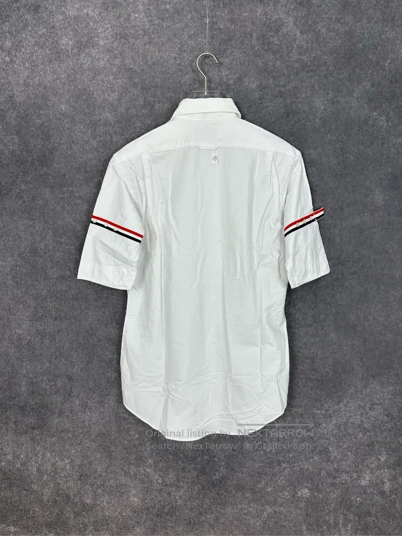 Thom Browne Thom Browne Label patch short-sleeved striped shirt Size US XL / EU 56 / 4 - 2 Thumbnail