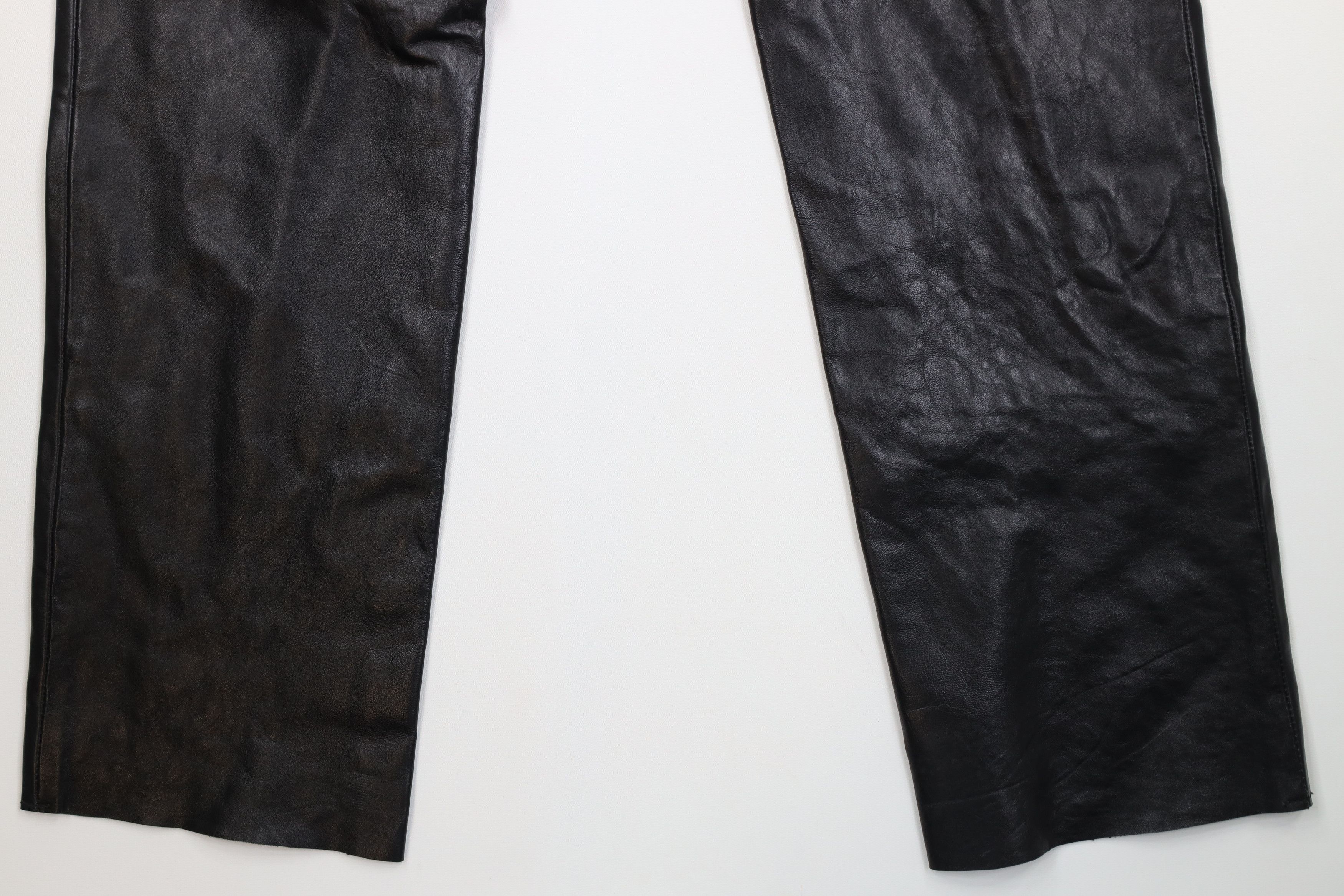Vintage Vintage 90s Streetwear Soft Leather Straight Leg Pants Size US 30 / EU 46 - 12 Thumbnail