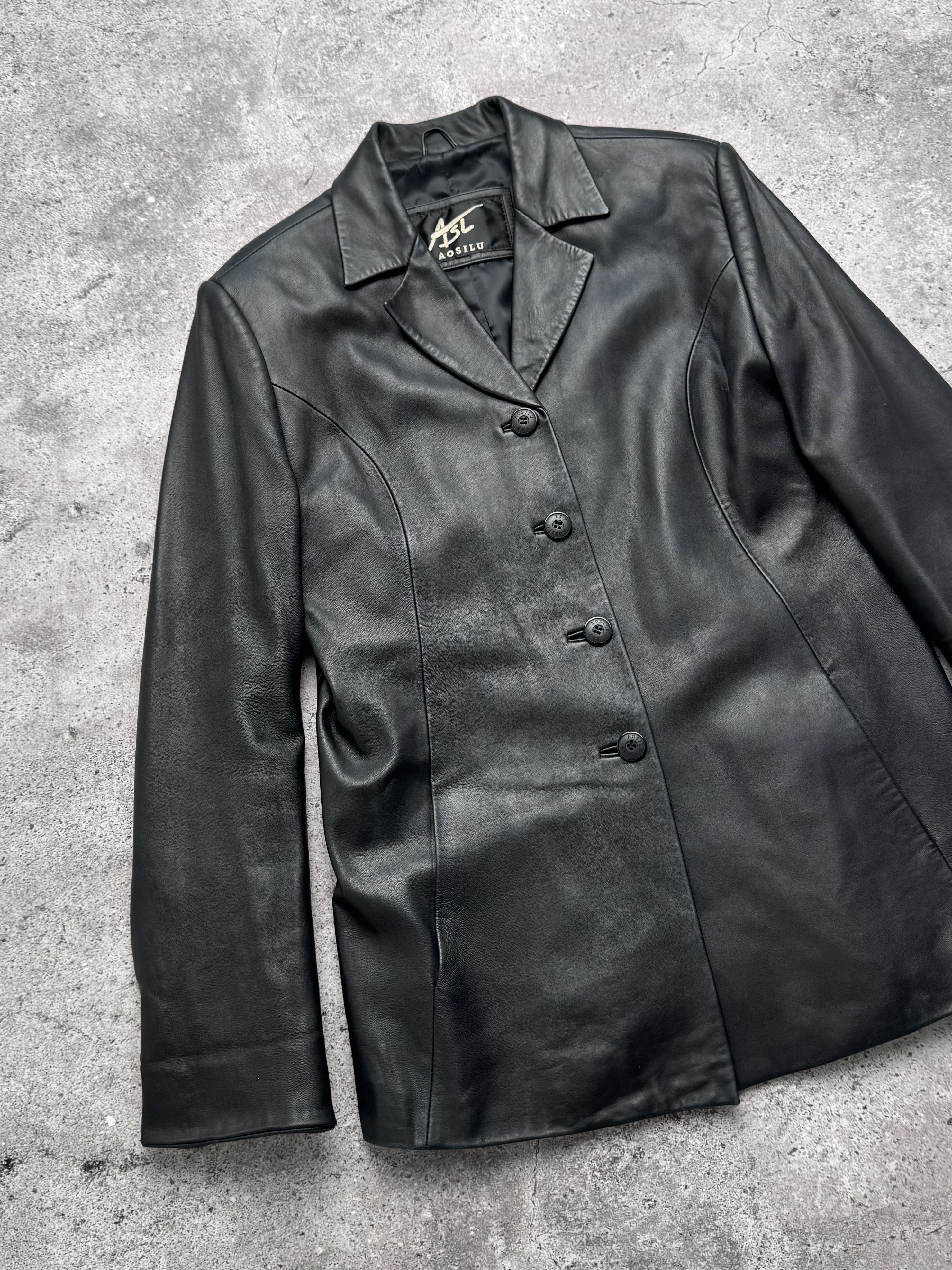 Vintage Vintage Leather Long Jacket C5(V416) Size L / US 10 / IT 46 - 2 Thumbnail