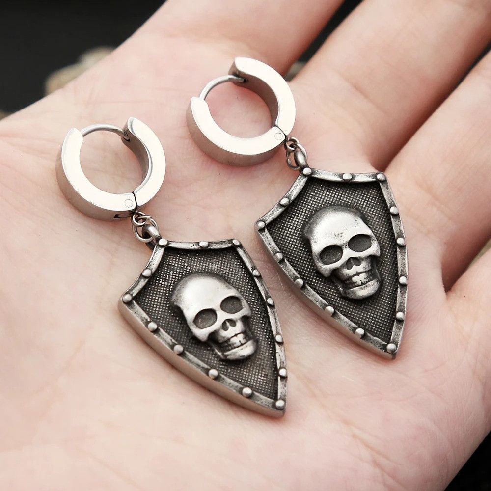 Japanese Brand × Vintage Black Skull Earrings Size ONE SIZE - 6 Thumbnail