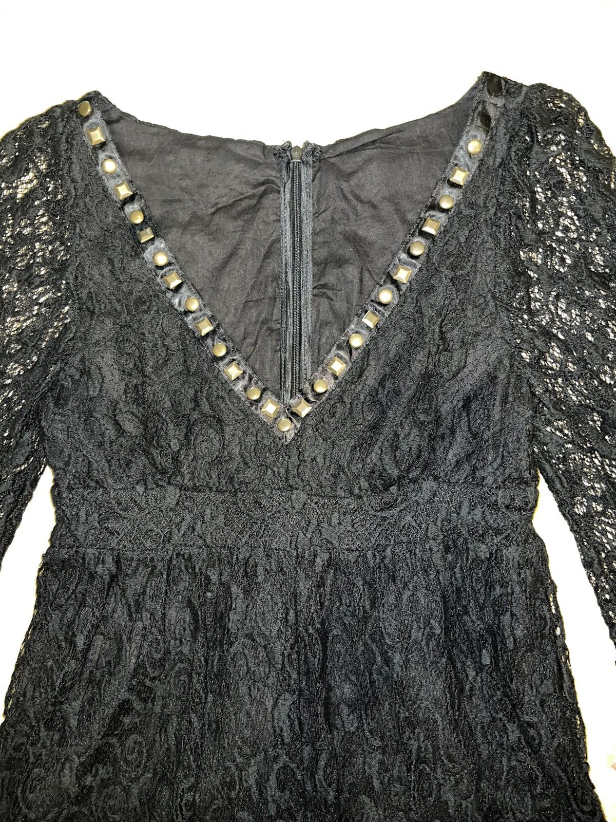 Japanese Brand CECIL MCBEE lace with studs flare hand top🥀 Size M / US 6-8 / IT 42-44 - 6 Thumbnail
