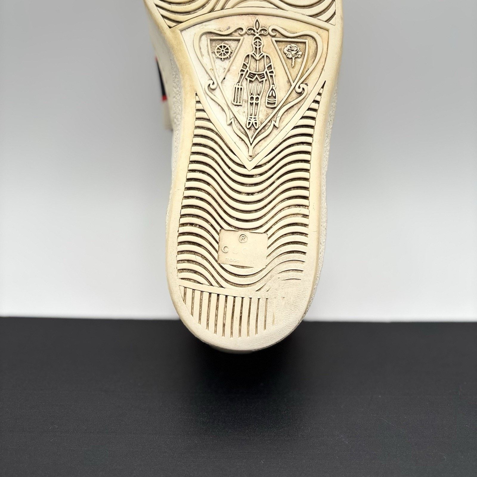 Gucci Size 9 G (9.5 US) - Gucci Ace Leather With Strap ' White ' Size US 9.5 / EU 42-43 - 18 Thumbnail
