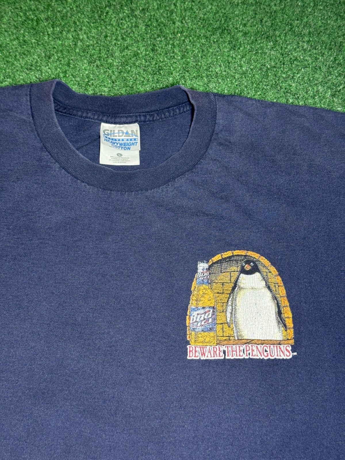 Budweiser Bud Ice Penguins Dooby Doody Budweiser Beer L 90s T Shirt Size US L / EU 52-54 / 3 - 5 Thumbnail