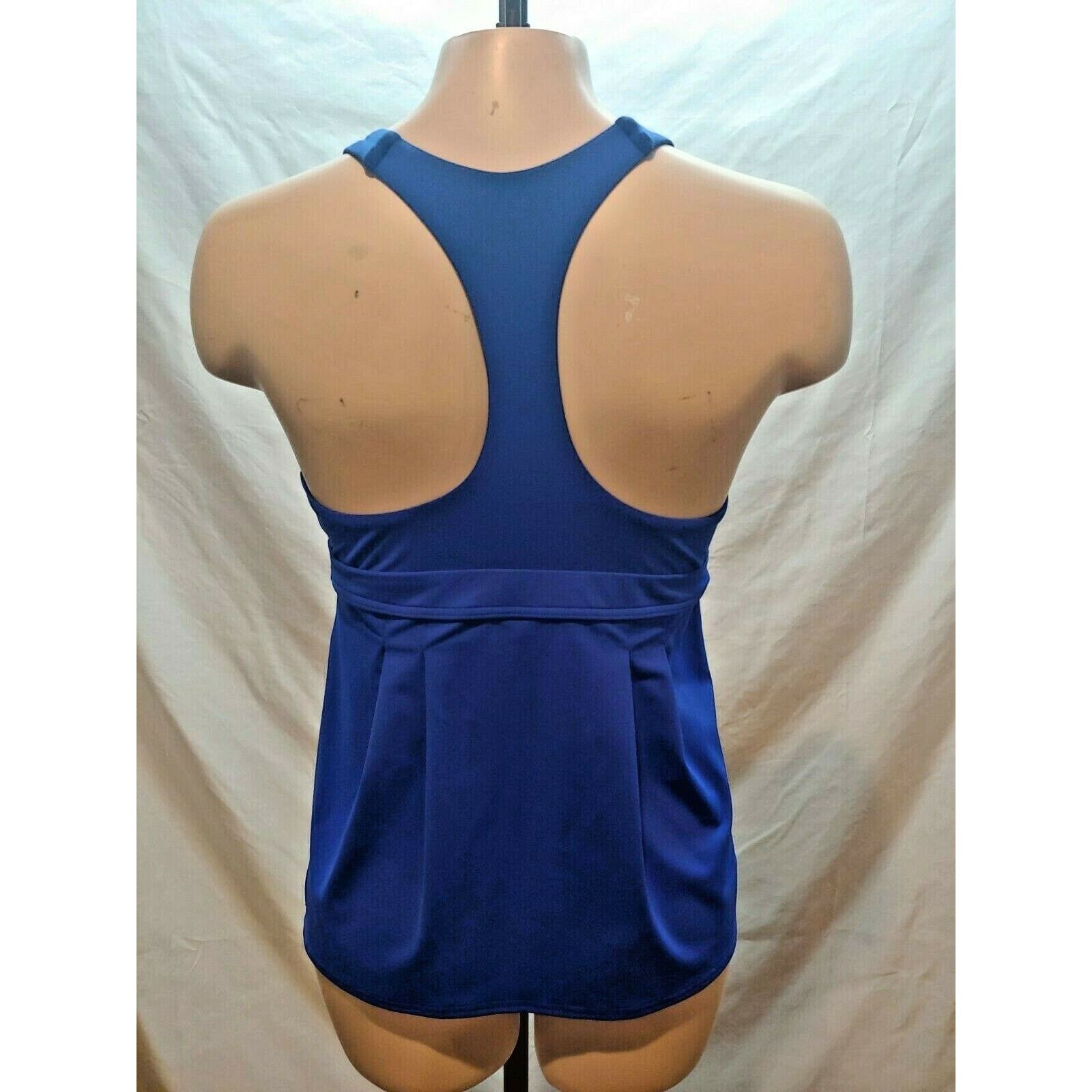 Lands' End New Land's End Swing Pleated Tankini Top Swim Racerback Size S / US 4 / IT 40 - 5 Thumbnail
