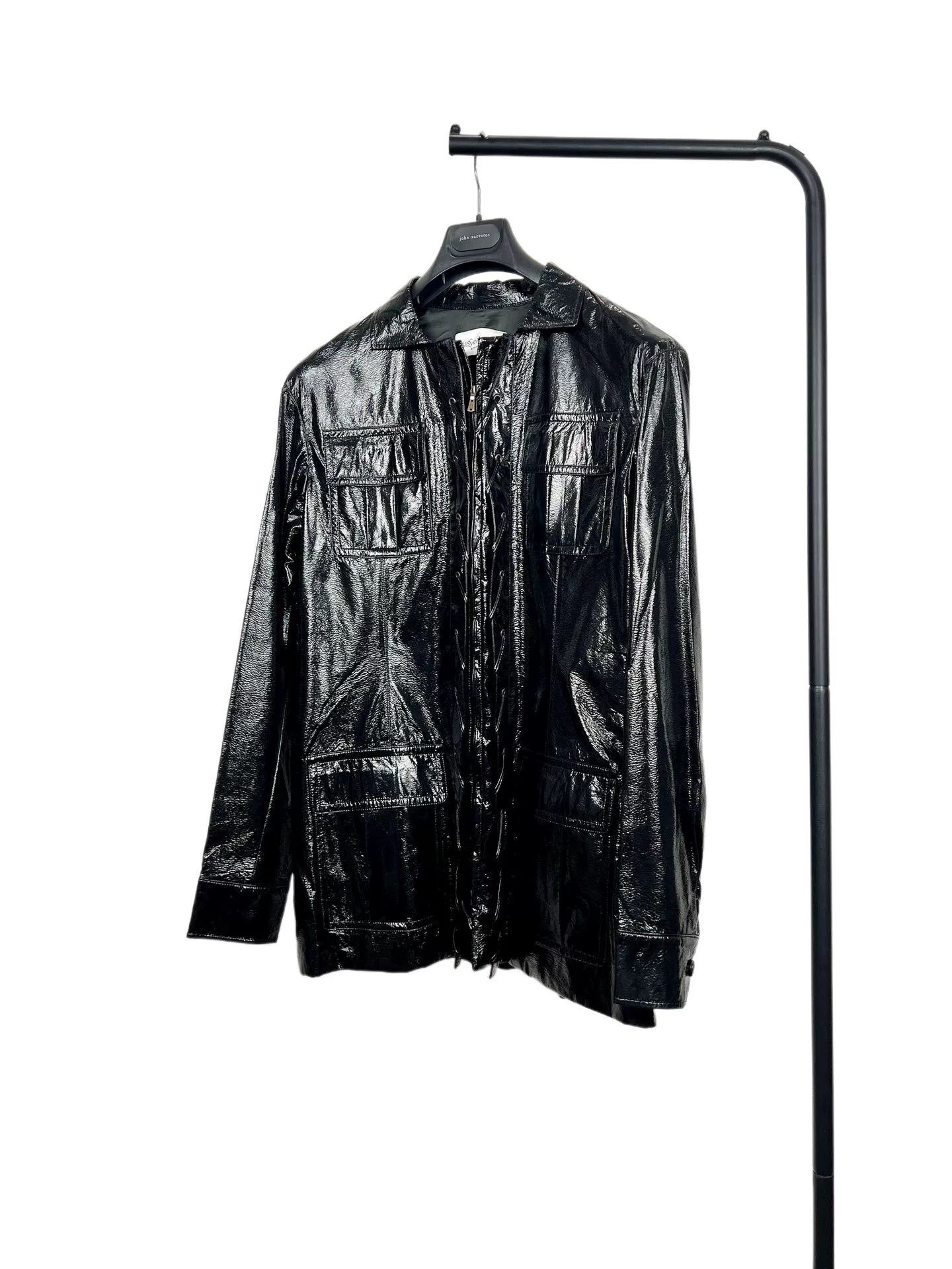 Saint Laurent Paris Yves Saint Laurent Black PU Leather Jacket Size M / US 6-8 / IT 42-44 - 1 Thumbnail