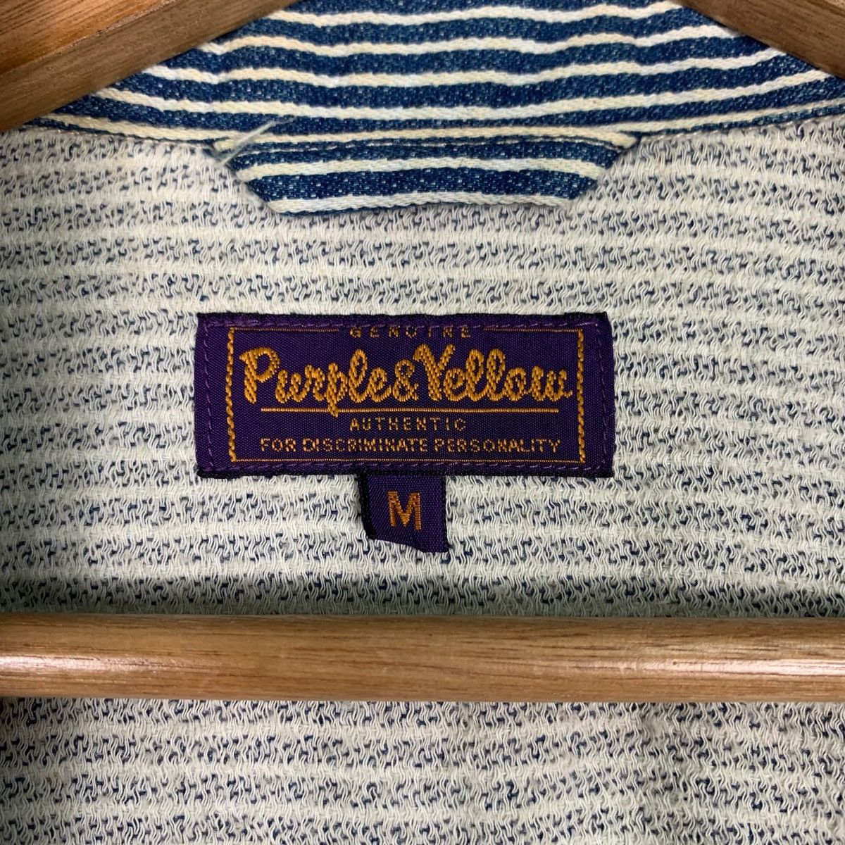 Japanese Brand PURPLE & YELLOW Hickory Striped Jacket #0224-C10 Size US M / EU 48-50 / 2 - 16 Thumbnail