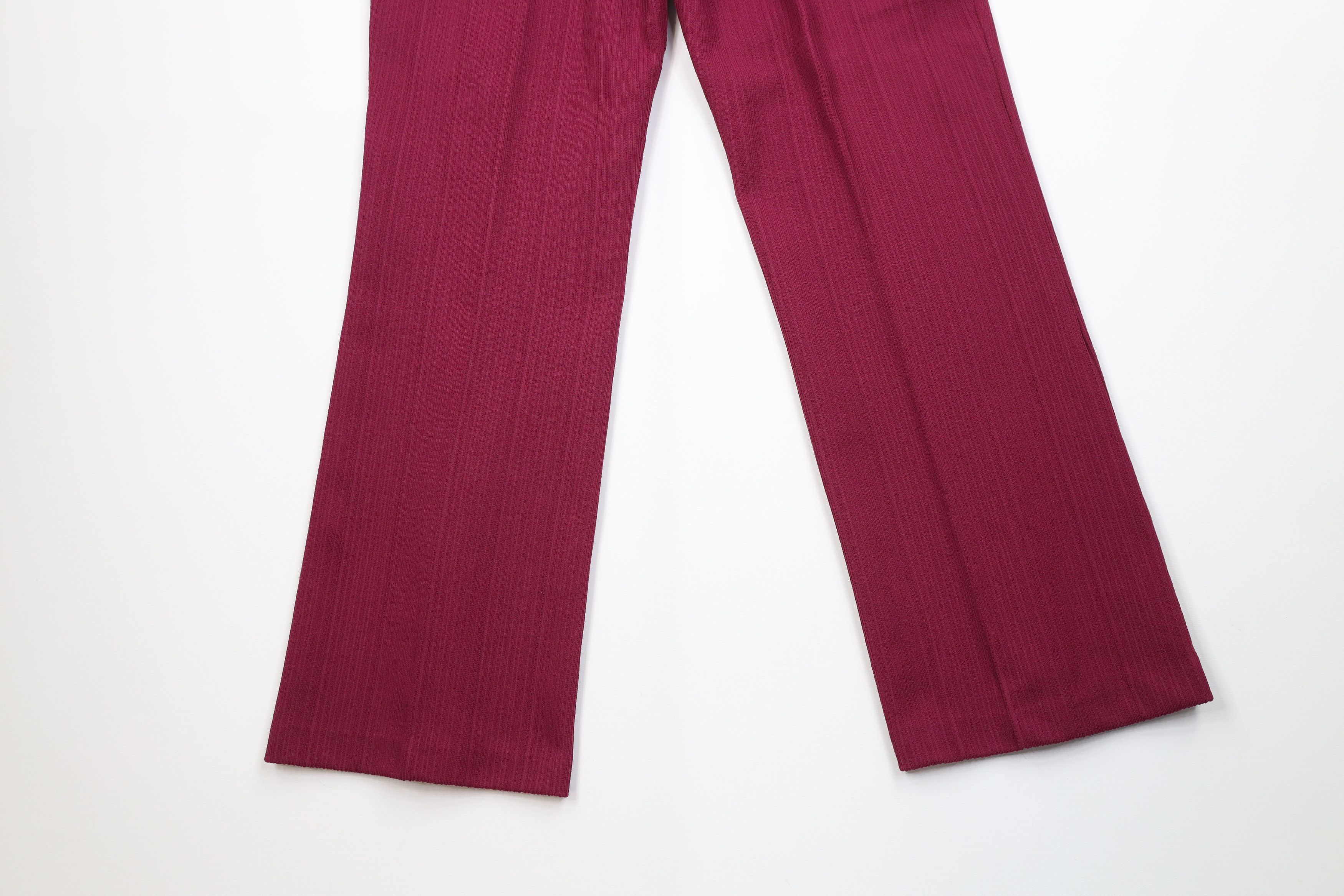 Vintage Vintage 70s Streetwear Knit Bell Bottoms Pants Magenta USA Size 38" / US 16 / IT 52 - 9 Thumbnail