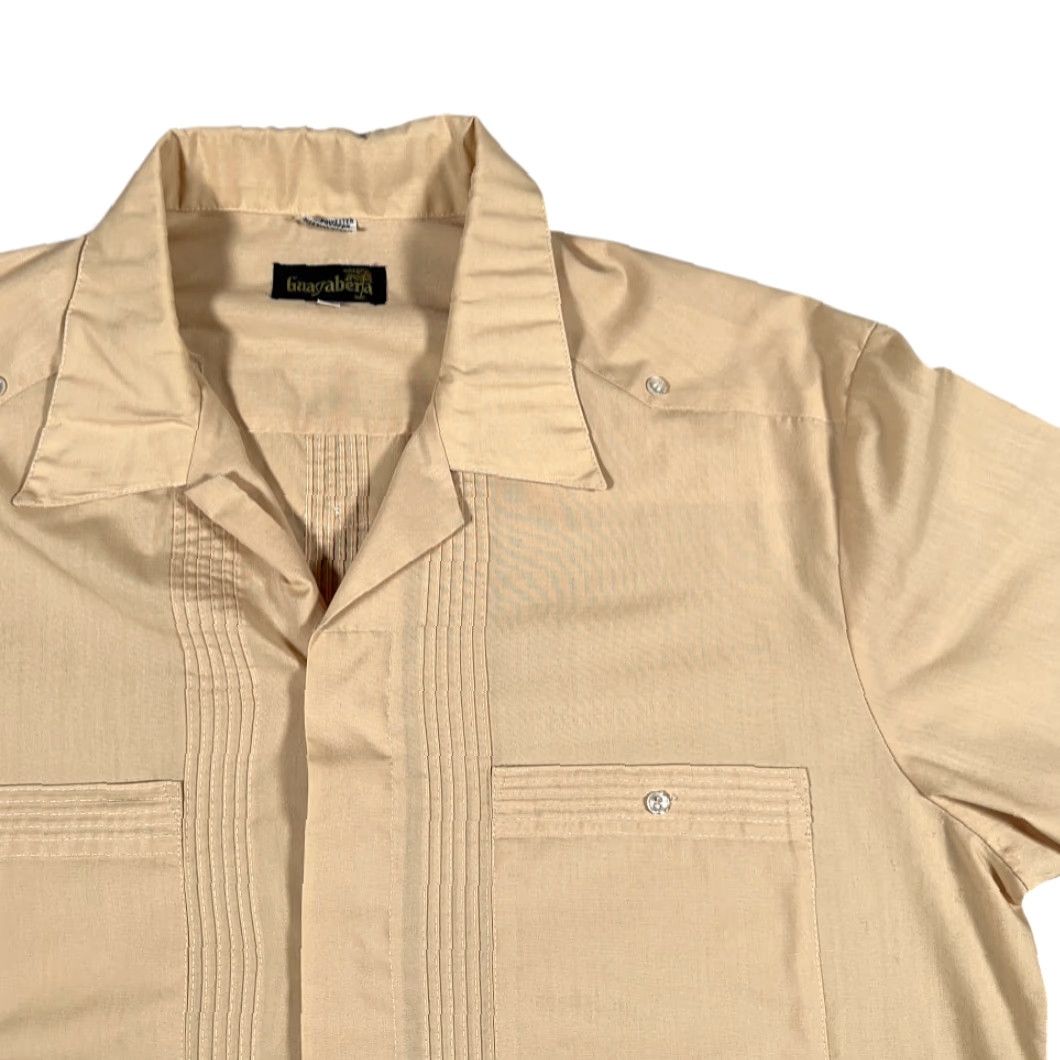 Vintage VINTAGE Guayabera Shirt Adult LARGE Brown Cuban Wedding Embroidered Buttons 70s Size US L / EU 52-54 / 3 - 2 Thumbnail