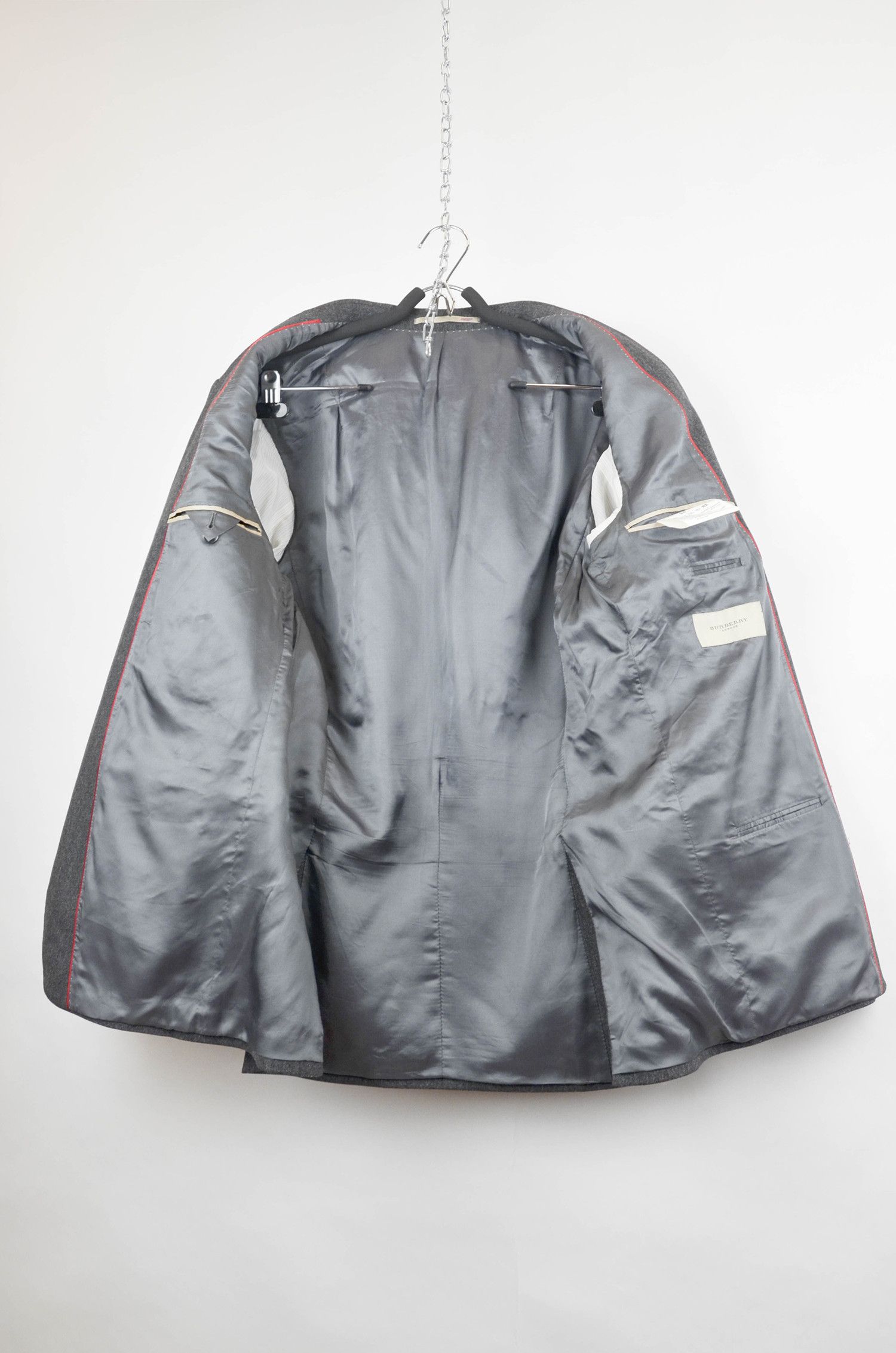 Burberry BURBERRY Wool Gray Blazer - M Size 48R - 3 Thumbnail
