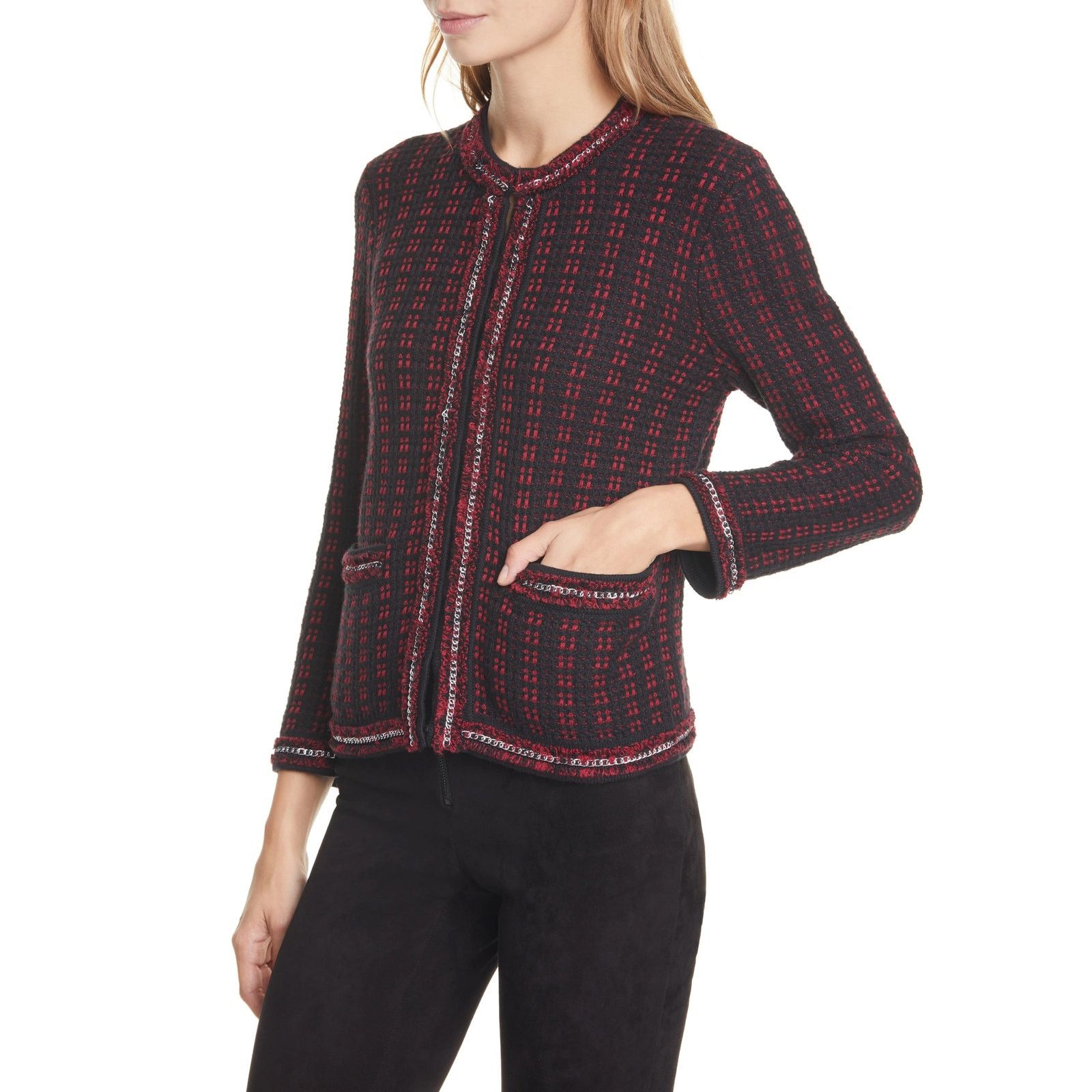 Alice + Olivia Alice + Olivia Georgia Embellished Sweater Jacket Size M / US 6-8 / IT 42-44 - 5 Thumbnail