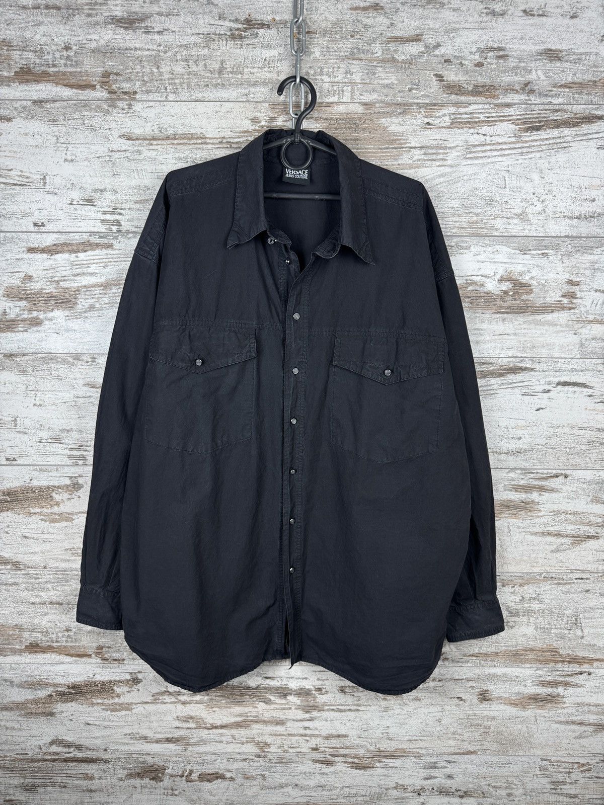 Versace Mens Vintage Versace jeans couture shirts button up black Size US XL / EU 56 / 4 - 1 Thumbnail