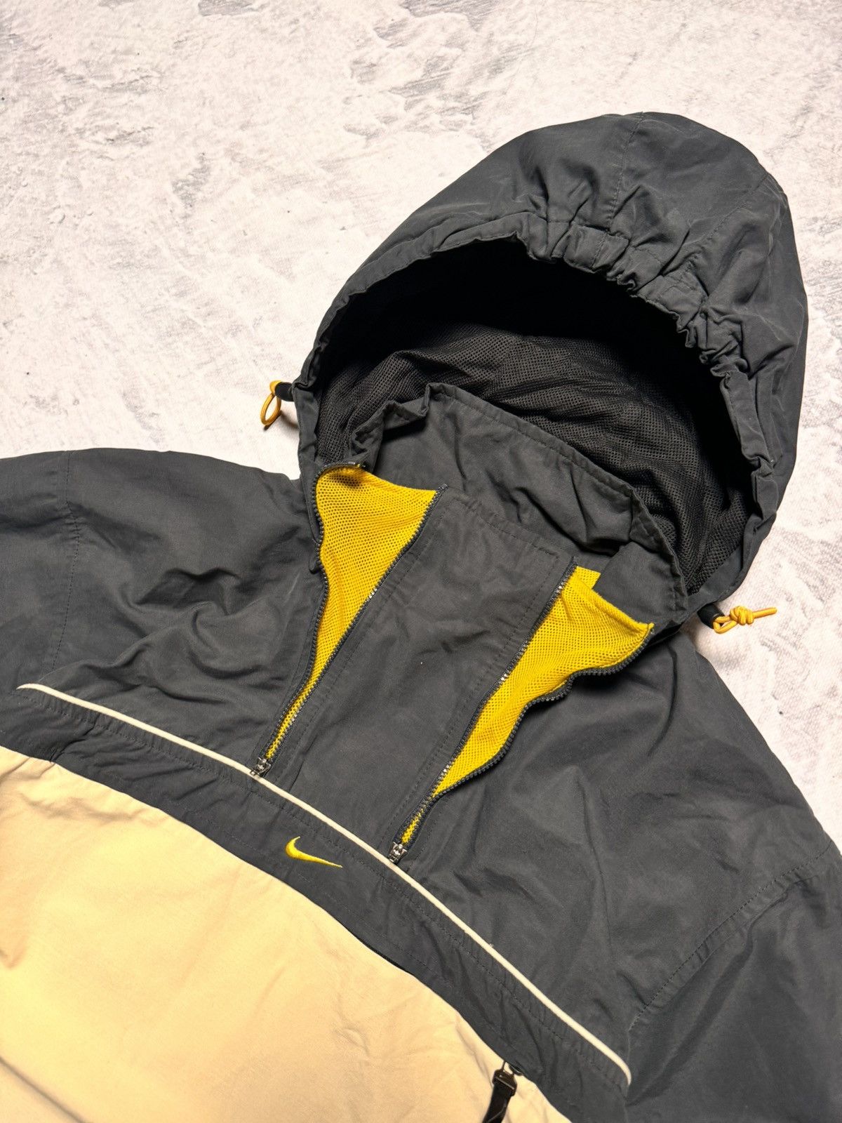 Nike × Vintage 00s Nike Vintage Center Swoosh Oversize Anorak Hooded Jacket Size US S / EU 44-46 / 1 - 5 Thumbnail