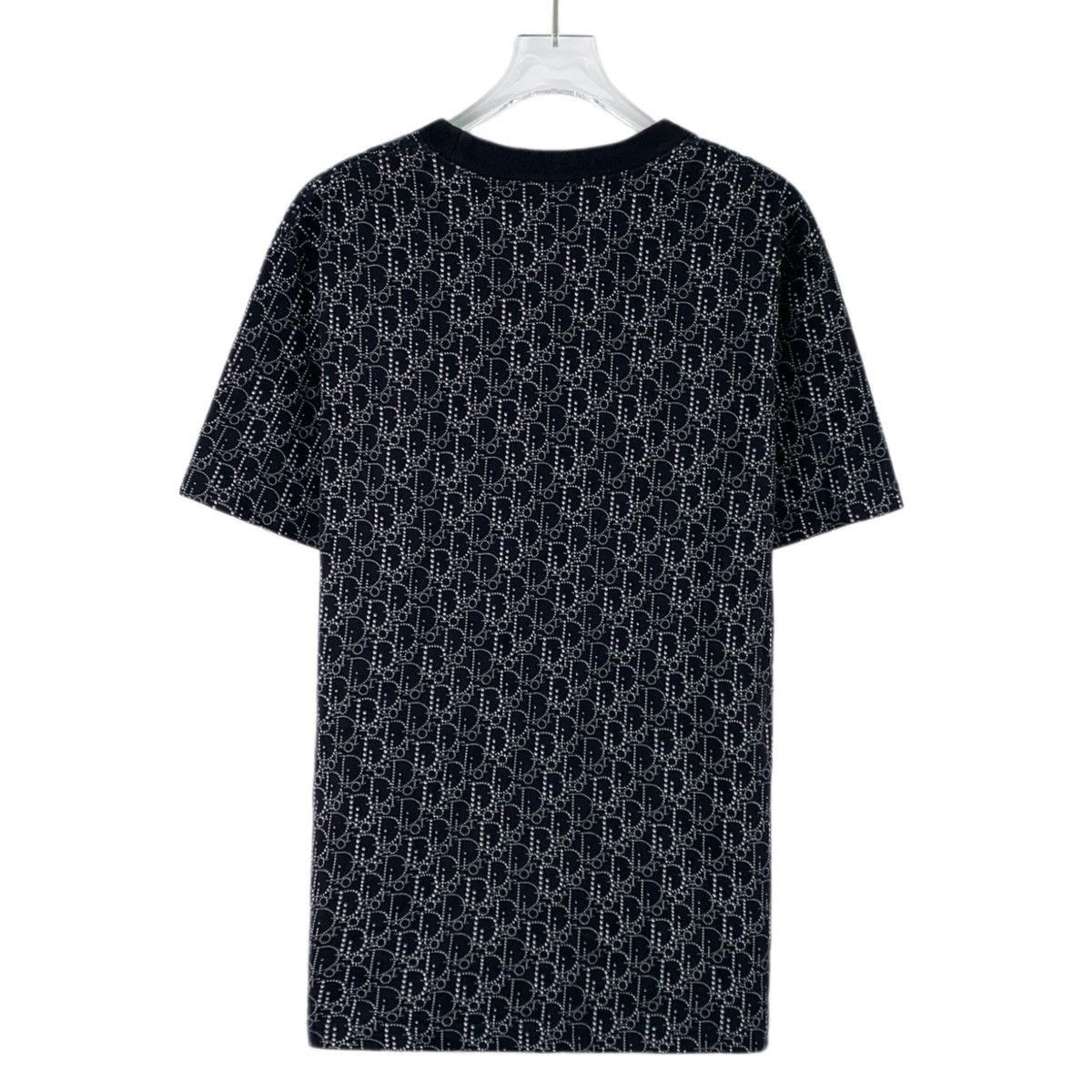 Dior Black Patterned Short Sleeve Shirt Size US M / EU 48-50 / 2 - 2 Thumbnail