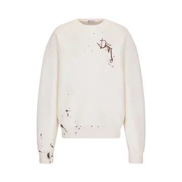 image of Dior O1Bcso1Str0324 Sweatshirt In White, Men's (Size Medium)