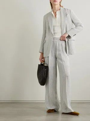 Brunello Cucinelli o1y0725 Blazer in Gray Size XS / US 0-2 / IT 36-38 - 5 Thumbnail