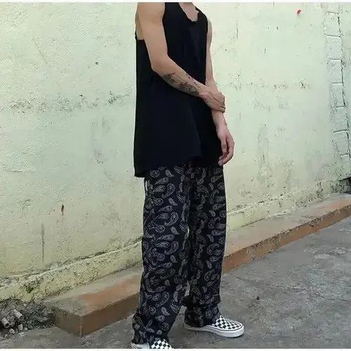 Japanese Brand × Jean Print Cashew Flower Straight Jeans Size US 32 / EU 48 - 4 Thumbnail