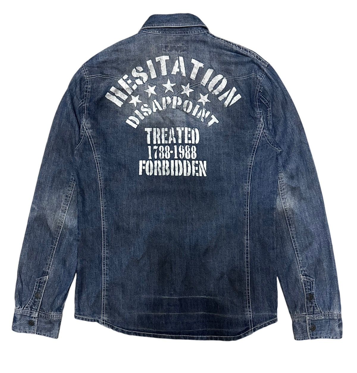 Hysteric Glamour × Japanese Brand × Vintage Japan In the attic Mud Wash Denim Shirts Size US S / EU 44-46 / 1 - 1 Thumbnail