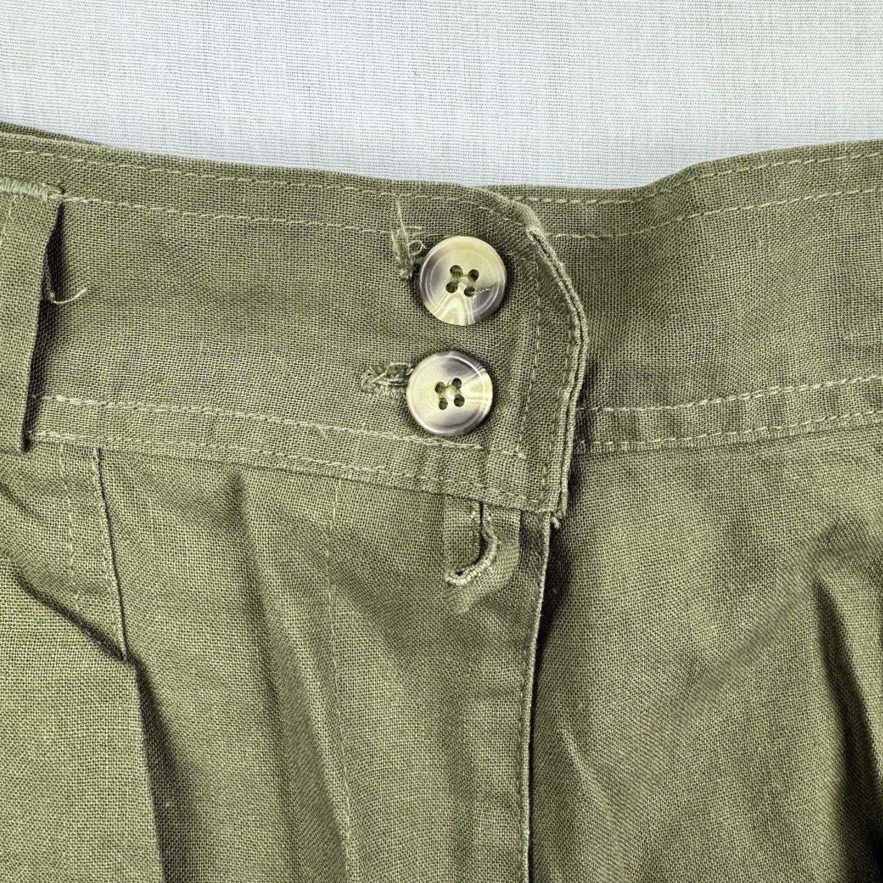 Vintage VINTAGE Morgan Square Safari Shorts Womens 14 Green High Waisted 80s Chino Size 36" / US 14 / IT 50 - 5 Thumbnail