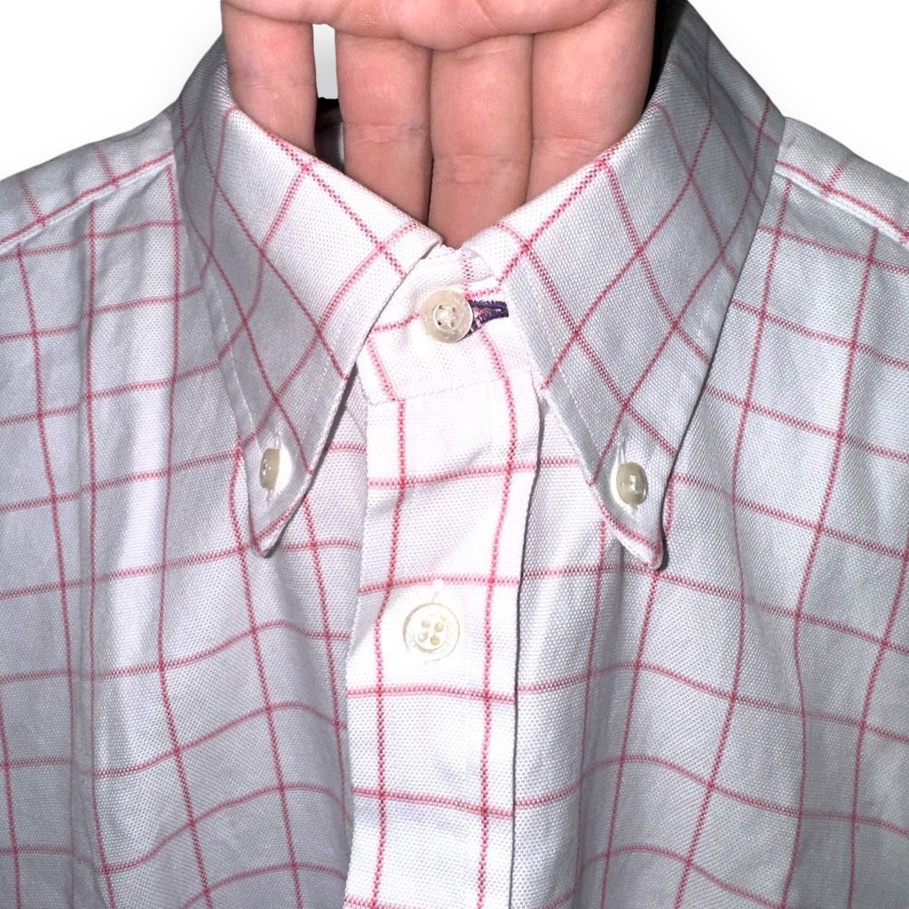 Robert Talbott Seaward & Stearn White & Pink Check S/S Button Down Shirt XL Size US M / EU 48-50 / 2 - 4 Thumbnail