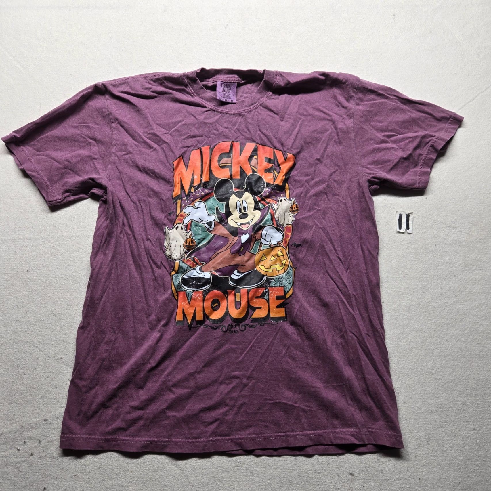 Comfort Colors Disney Mickey Mouse Shirt Adult Large Purple Cotton Graphic Print Short Sleeve Halloween Mens Size US L / EU 52-54 / 3 - 2 Thumbnail