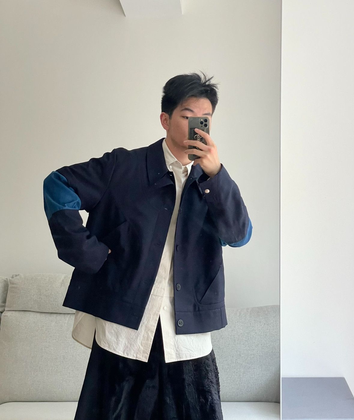 Kiko Kostadinov KIKO KOSTADINOV 22SS Navy blue cropped jacket Size US L / EU 52-54 / 3 - 9 Thumbnail