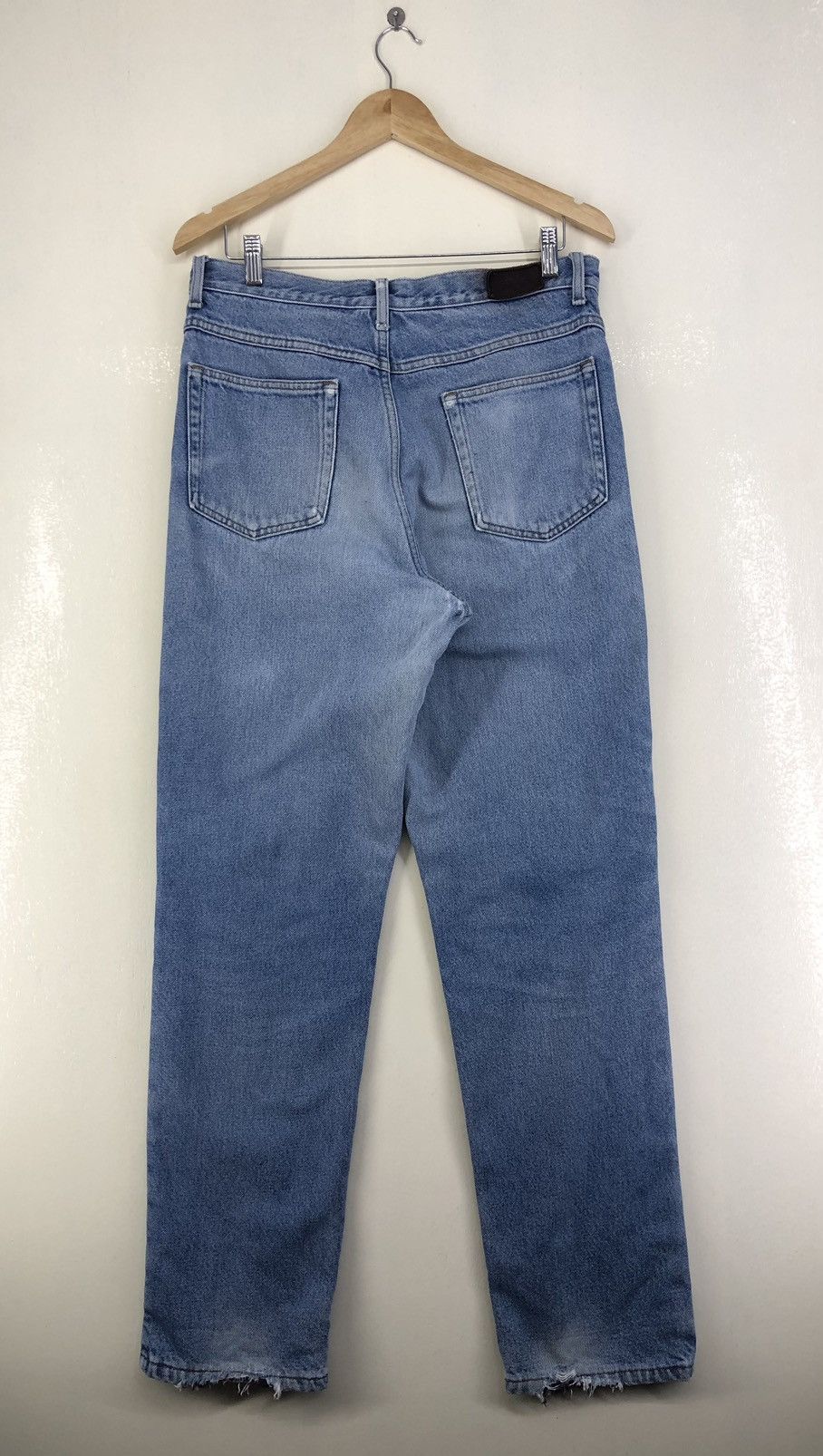 L.L. Bean Vintage L.L. Bean Lined Distressed Faded Blue Jeans Size US 31 - 2 Thumbnail