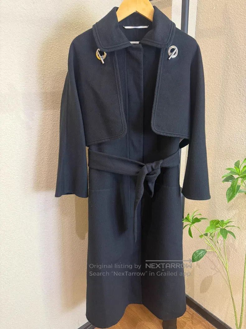 Hermes Hermes Holiday Series Black Cashmere Coat Size XXS / US 00 / IT 34 - 1 Thumbnail