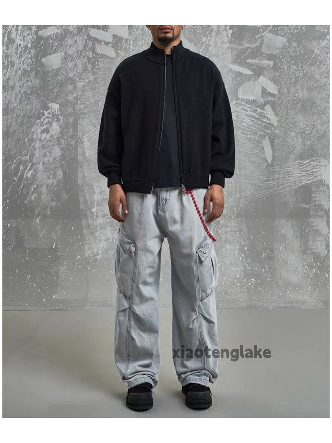Jean × Vintage washed faded loose baggy skate hiphop cargo jeans Size US 32 / EU 48 - 4 Thumbnail