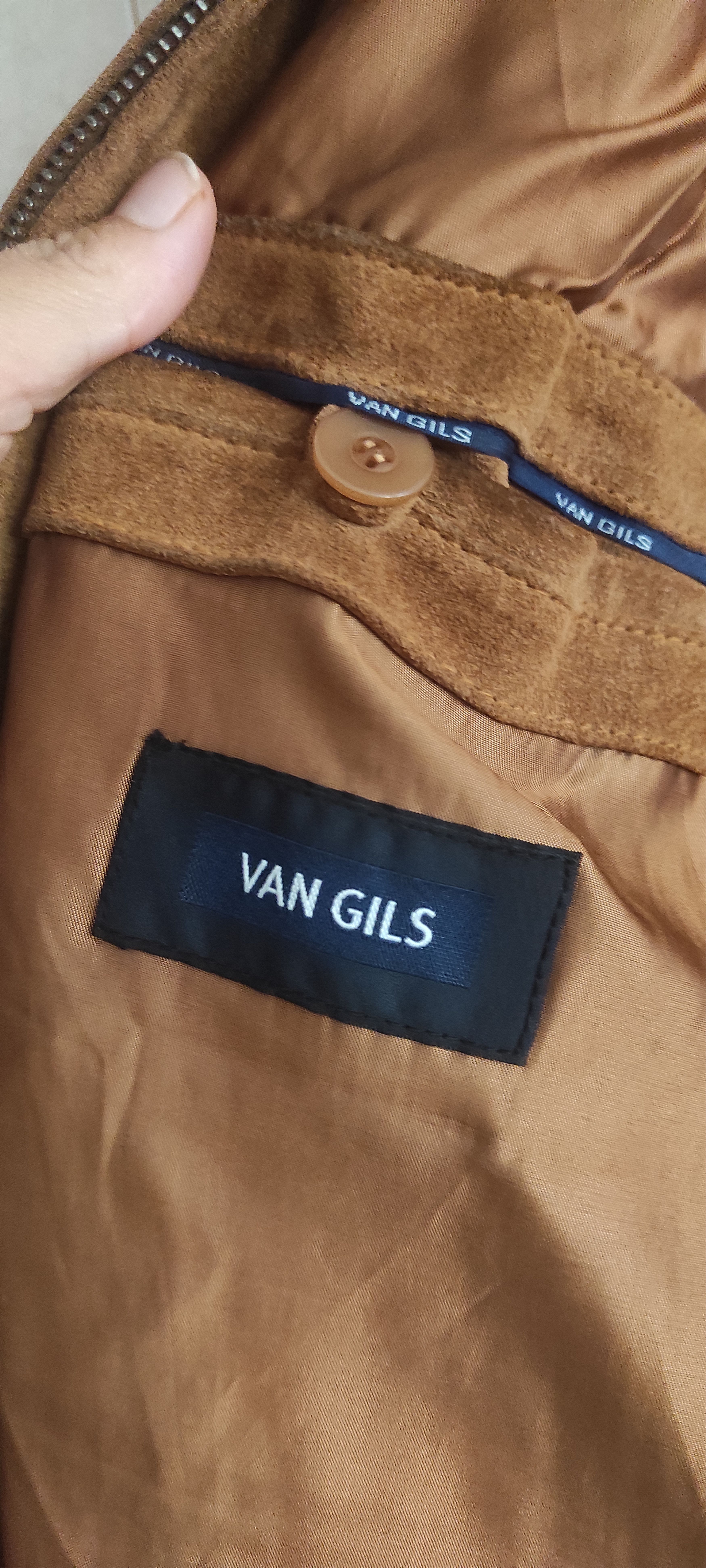 Van Gils Van Gils Suede Leather Men's Winter zipped Classic Jacket Size US XXL / EU 58 / 5 - 7 Thumbnail