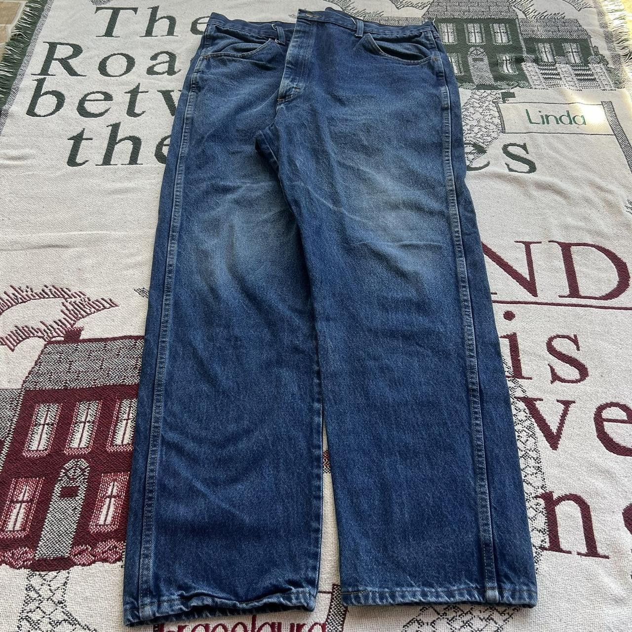 Vintage Vintage Y2K/2000s Baggy Grunge Dark Wash Denim Jeans! Size US 42 / EU 58 - 3 Thumbnail