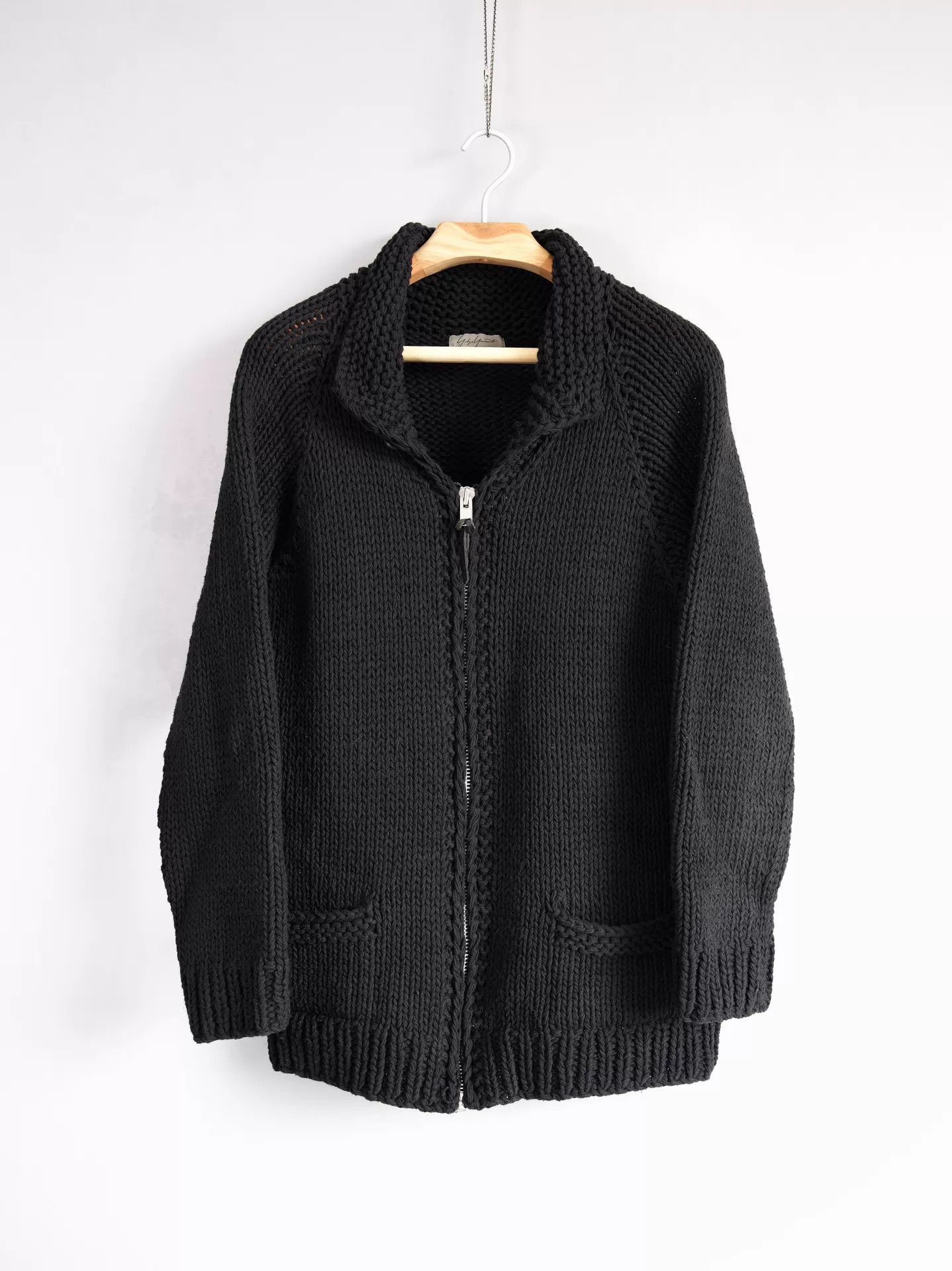 Yohji Yamamoto Yohji Yamamoto 18AW Hand-Knit Fringe Sweater Black/White Size US L / EU 52-54 / 3 - 3 Thumbnail