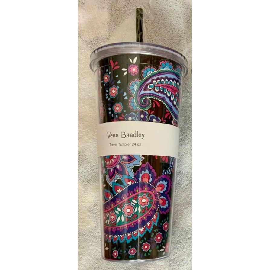 Vera Bradley VERA BRADLEY 24oz Retired Haymarket Paisley Tumbler & Straw Size ONE SIZE - 1 Thumbnail